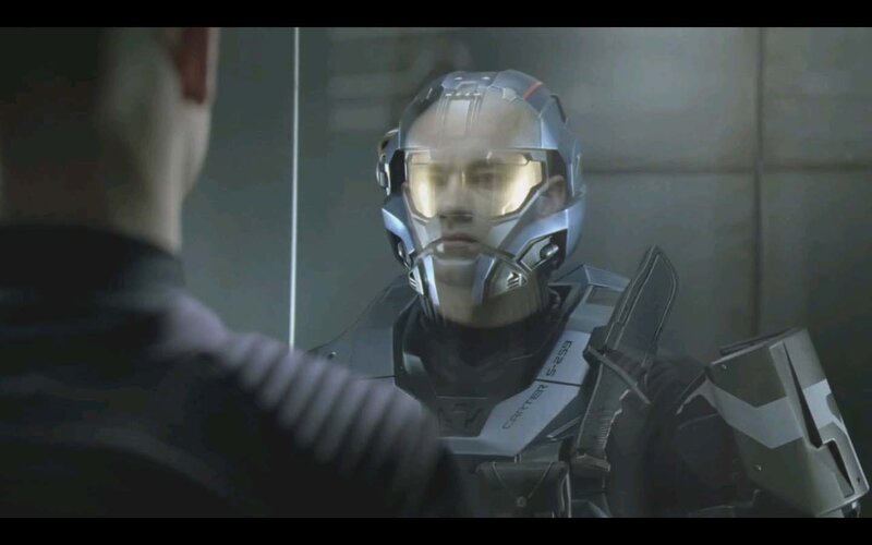 soldier in futuristic armor