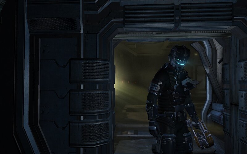 Soldier in Futuristic Armor — Black, Dark, Tense, Night, 3d Render