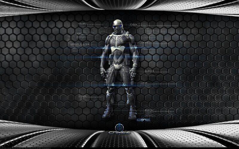 Soldier in Futuristic Armor — Black, Dramatic, Digital Art, Hexagonal Wall, Holographic Display