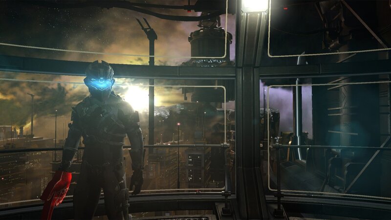 Soldier in Futuristic Armor — Black, Dramatic, Night, 3d Render, Cityscape