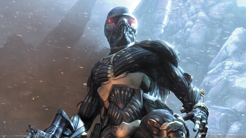 Soldier in Futuristic Armor — Black, Dramatic, Winter