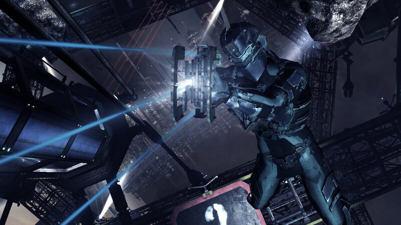 Soldier in Futuristic Armor — Blue, Dramatic