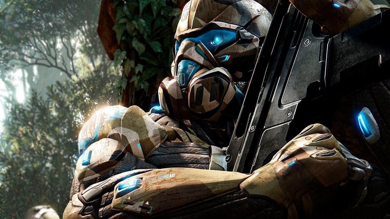 Soldier in Futuristic Armor — Brown, Tense