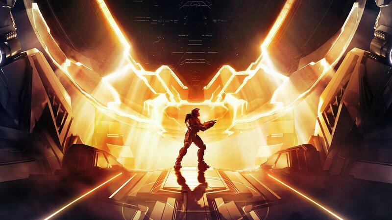 Soldier in Futuristic Armor — Gold, Dramatic