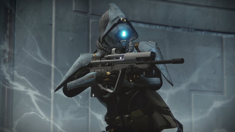 Soldier in Futuristic Armor — Gray, Dramatic, 3d Render, Gun, Helmet