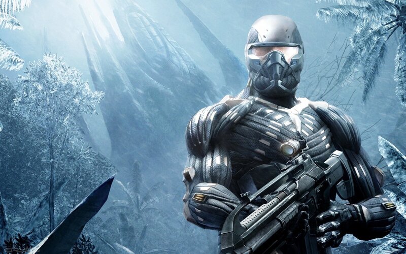 Soldier in Futuristic Armor — Gray, Dramatic, 3d Render, Rifle