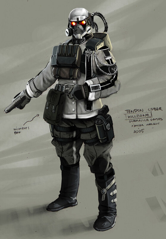 Soldier in Futuristic Armor — Gray, Dramatic, Digital Art, Gun, Gas Mask