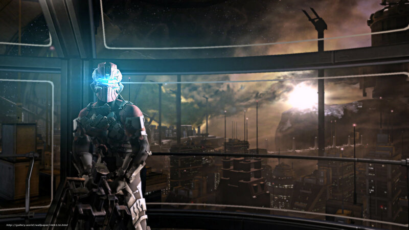 Soldier in Futuristic Armor — Gray, Dramatic, Night, Digital Art