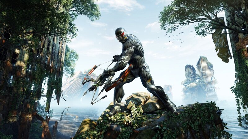 Soldier in Futuristic Armor — Green, Dramatic, Afternoon, 3d Render, Crossbow