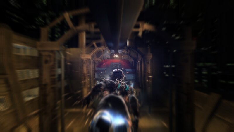 Soldier in Futuristic Corridor — Black