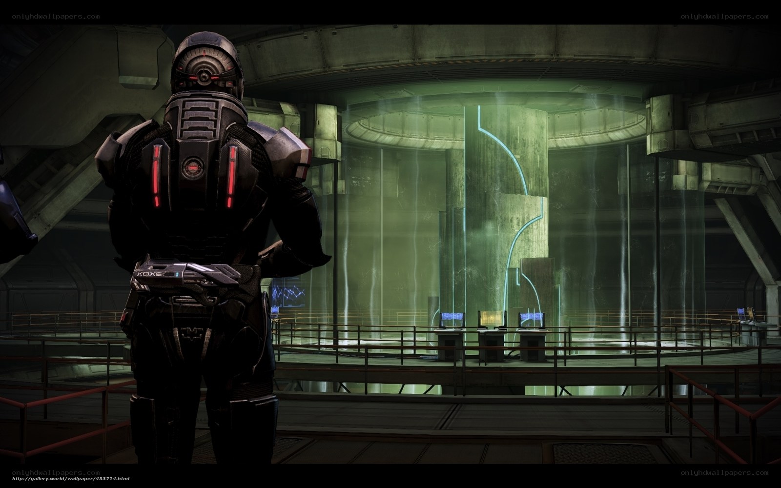 soldier in futuristic facility