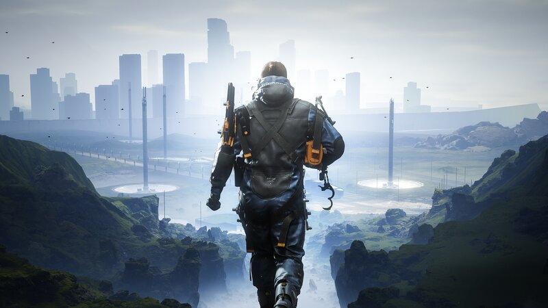 Soldier in Futuristic Gear — Green, Dramatic