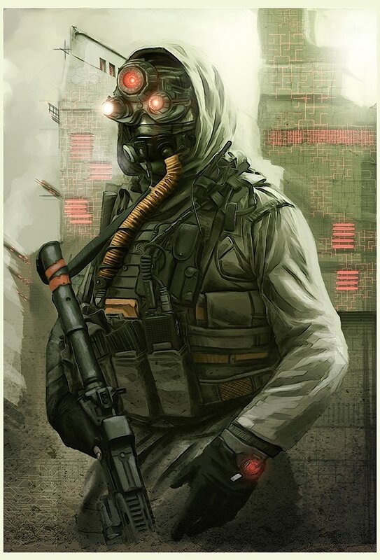 soldier in futuristic gear