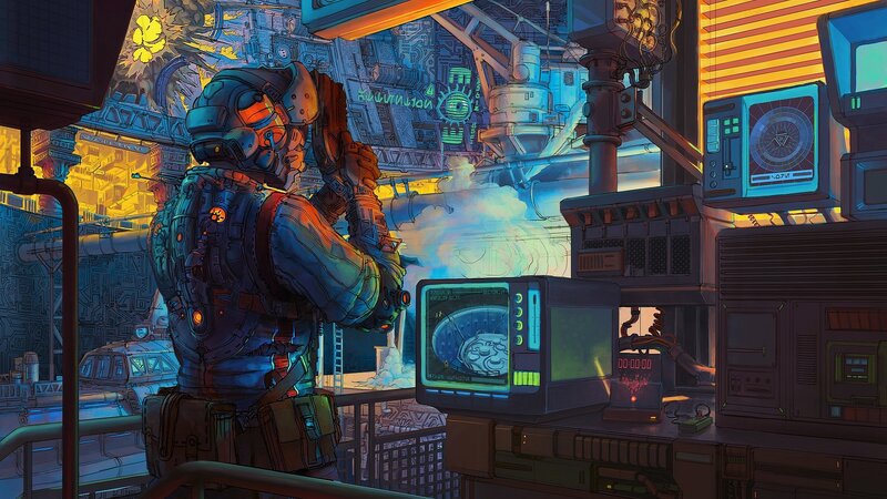 Soldier in Futuristic Suit