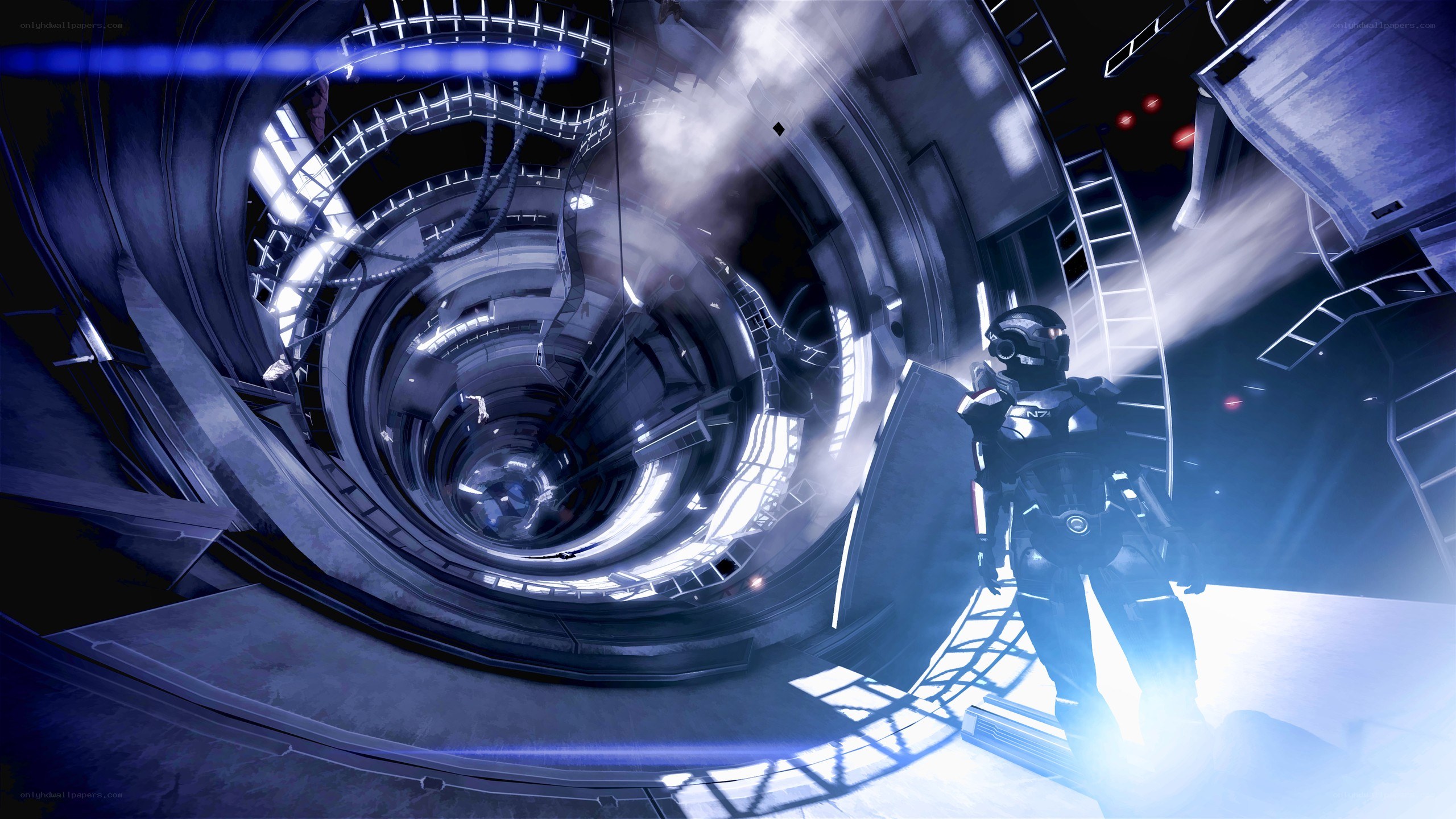 soldier in futuristic tunnel