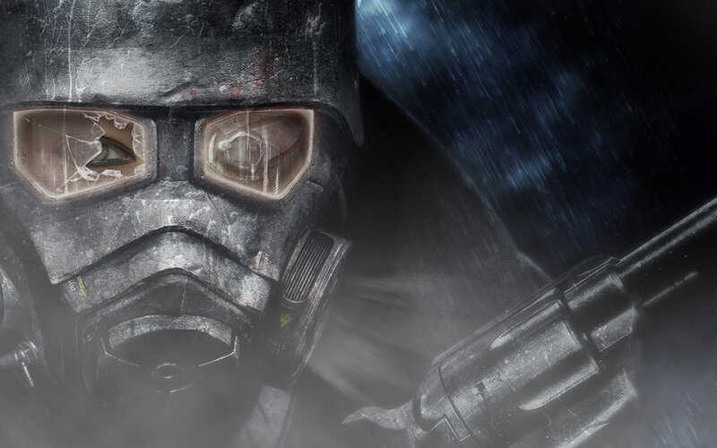 soldier in gas mask