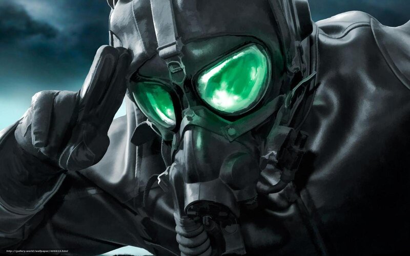 Soldier in Gas Mask — Black, Dramatic, Night, Digital Art, Gas Mask