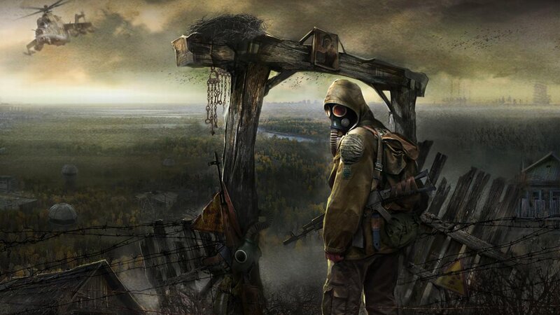 Soldier in Gas Mask — Brown, Dramatic, Autumn, Digital Art