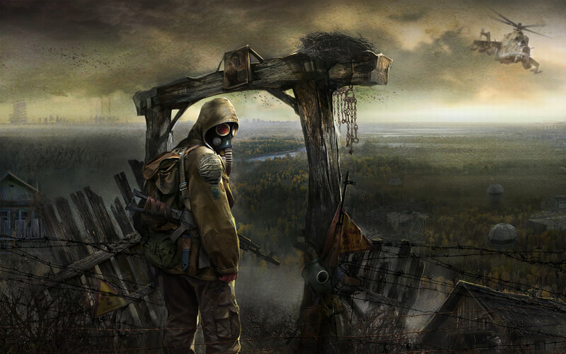 Soldier in Gas Mask — Brown, Dramatic, Autumn