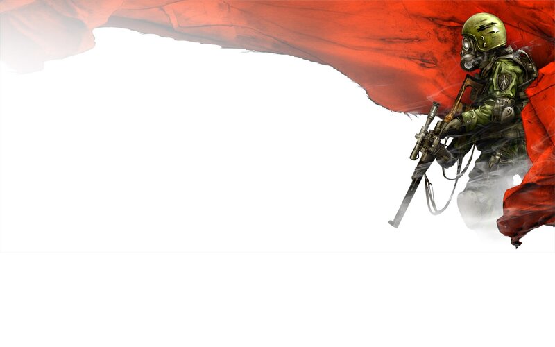Soldier in Gas Mask — Green, Dramatic, Digital Art