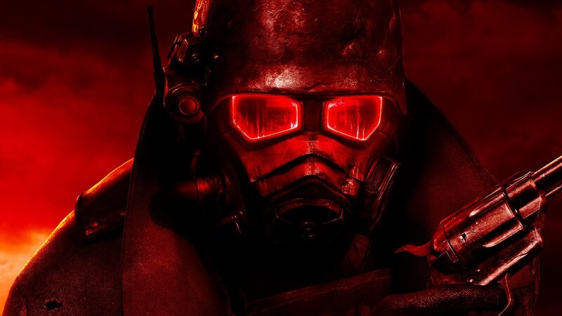 Soldier in Gas Mask — Red, Dramatic, Digital Art, Gun, Helmet, Red Light