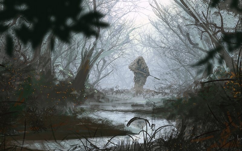 Soldier in Ghillie Suit — Green