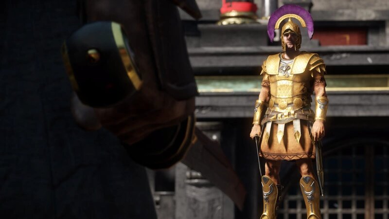 Soldier in Golden Armor — Gold, Dramatic