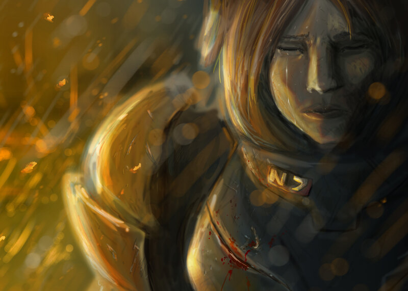 soldier in golden light