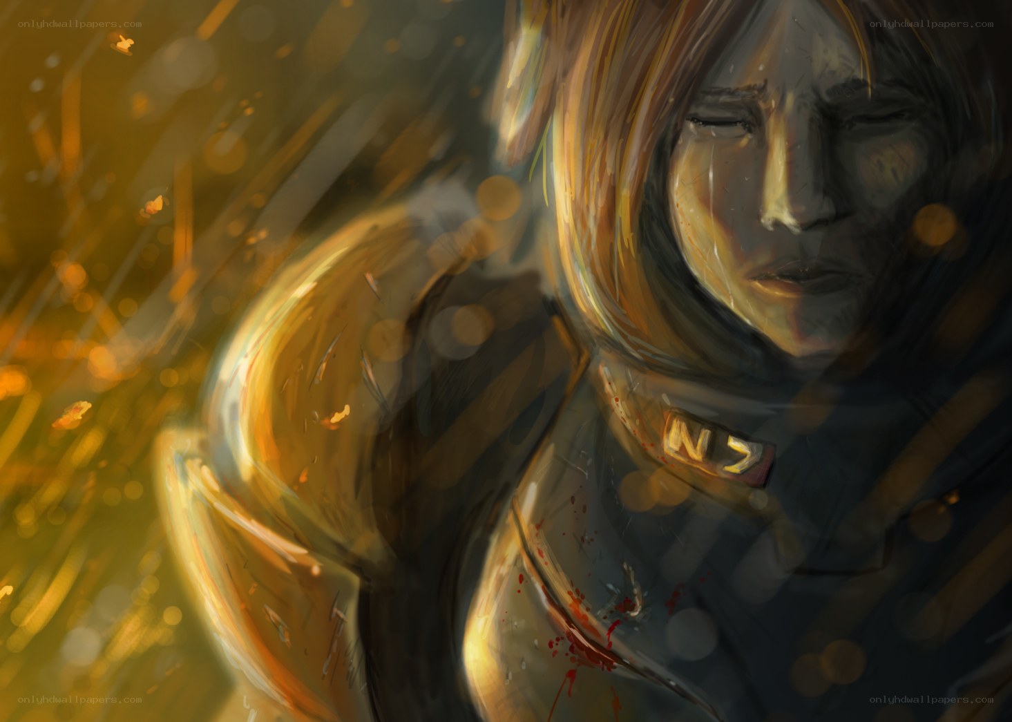 soldier in golden light