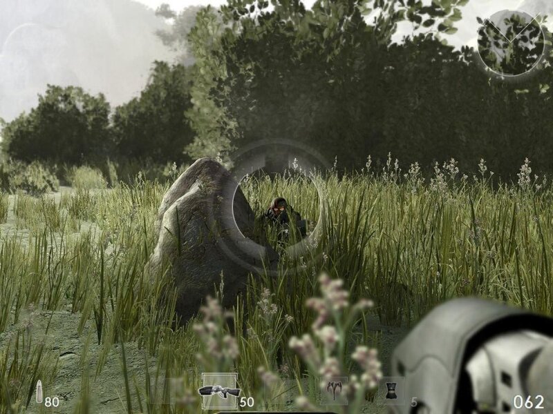 soldier in grassy field