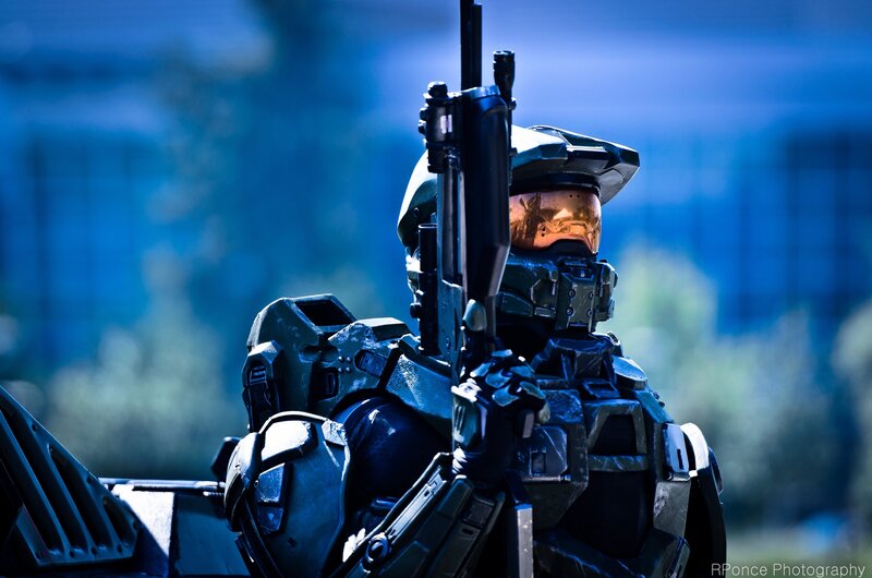Soldier in Green Armor — Blue, Dramatic