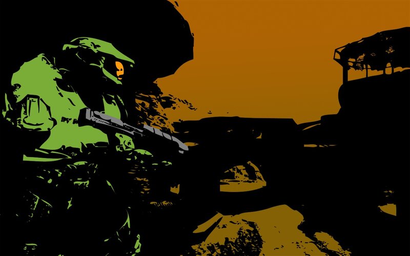 Soldier in Green Armor — Dramatic, Sunset