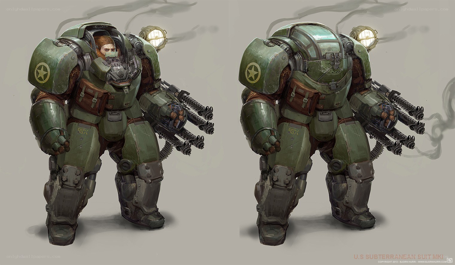soldier in green power armor