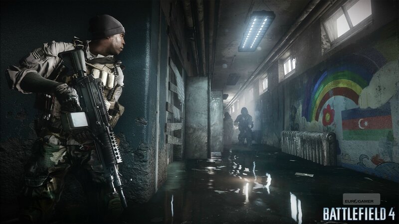 Soldier in Hallway — Black