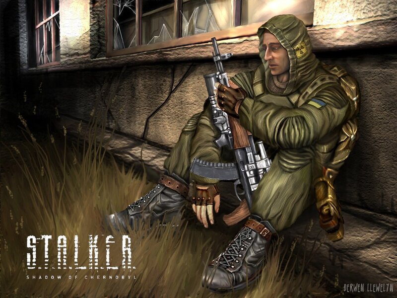Soldier in Hazmat Suit — Green, Dramatic