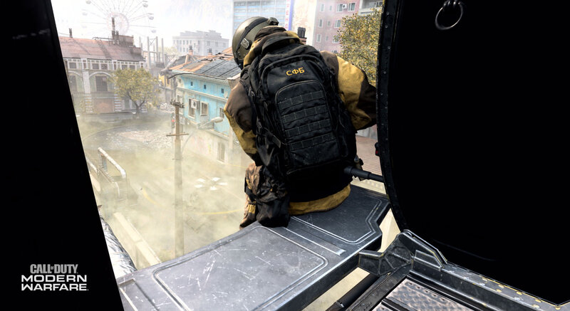 Soldier in Helicopter — Black, Dramatic