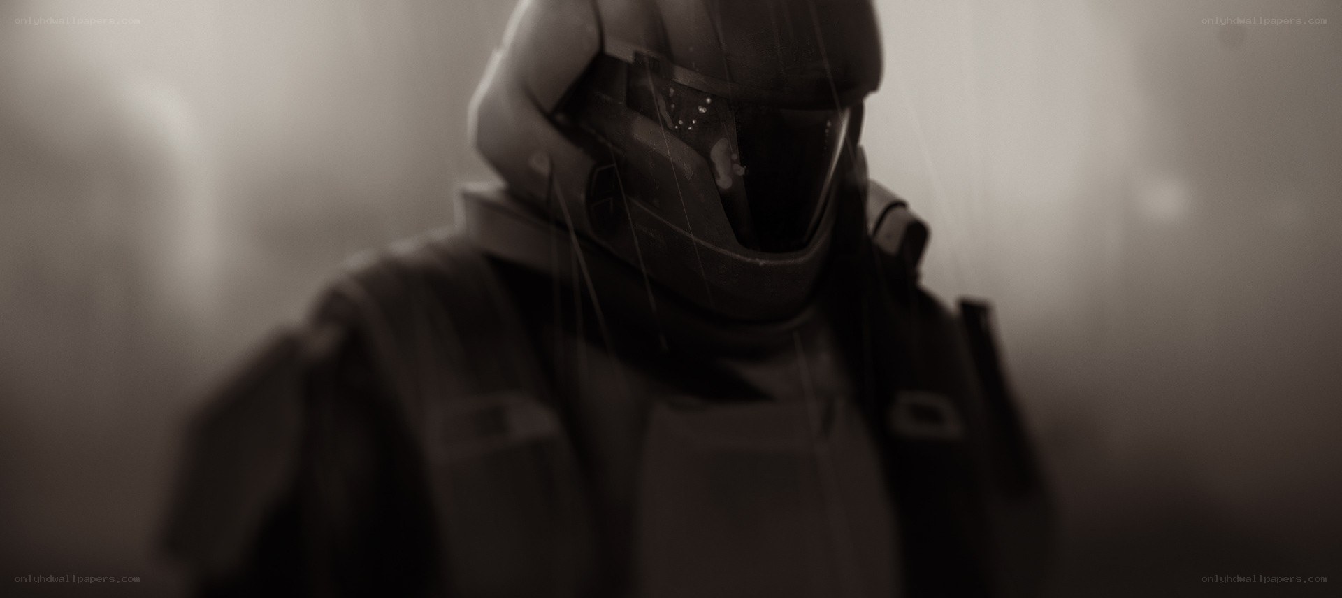 soldier in helmet and armor