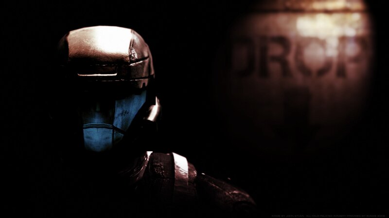 Soldier in Helmet — Black, Dramatic, Night