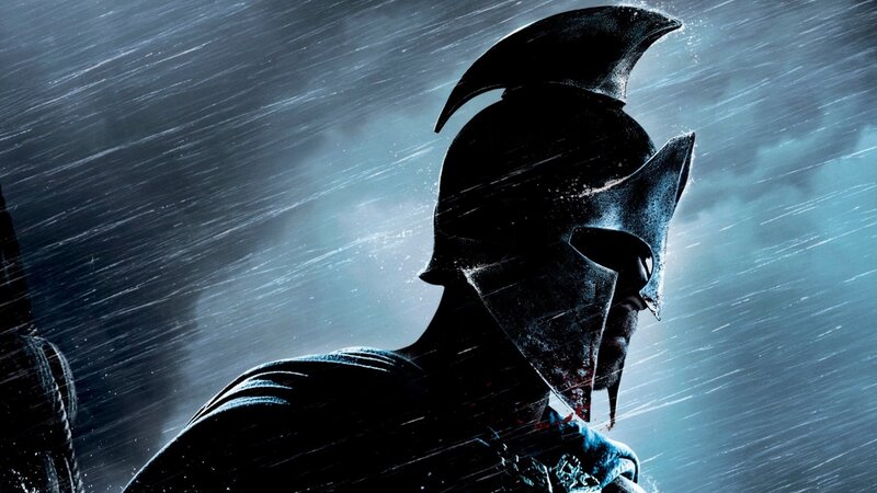 Soldier in Helmet — Black, Dramatic, Photograph, Rain, Armor