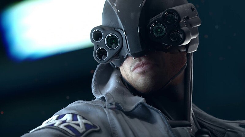 Soldier in Helmet — Gray, Dramatic, Night