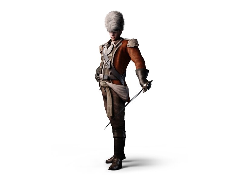 soldier in historical uniform