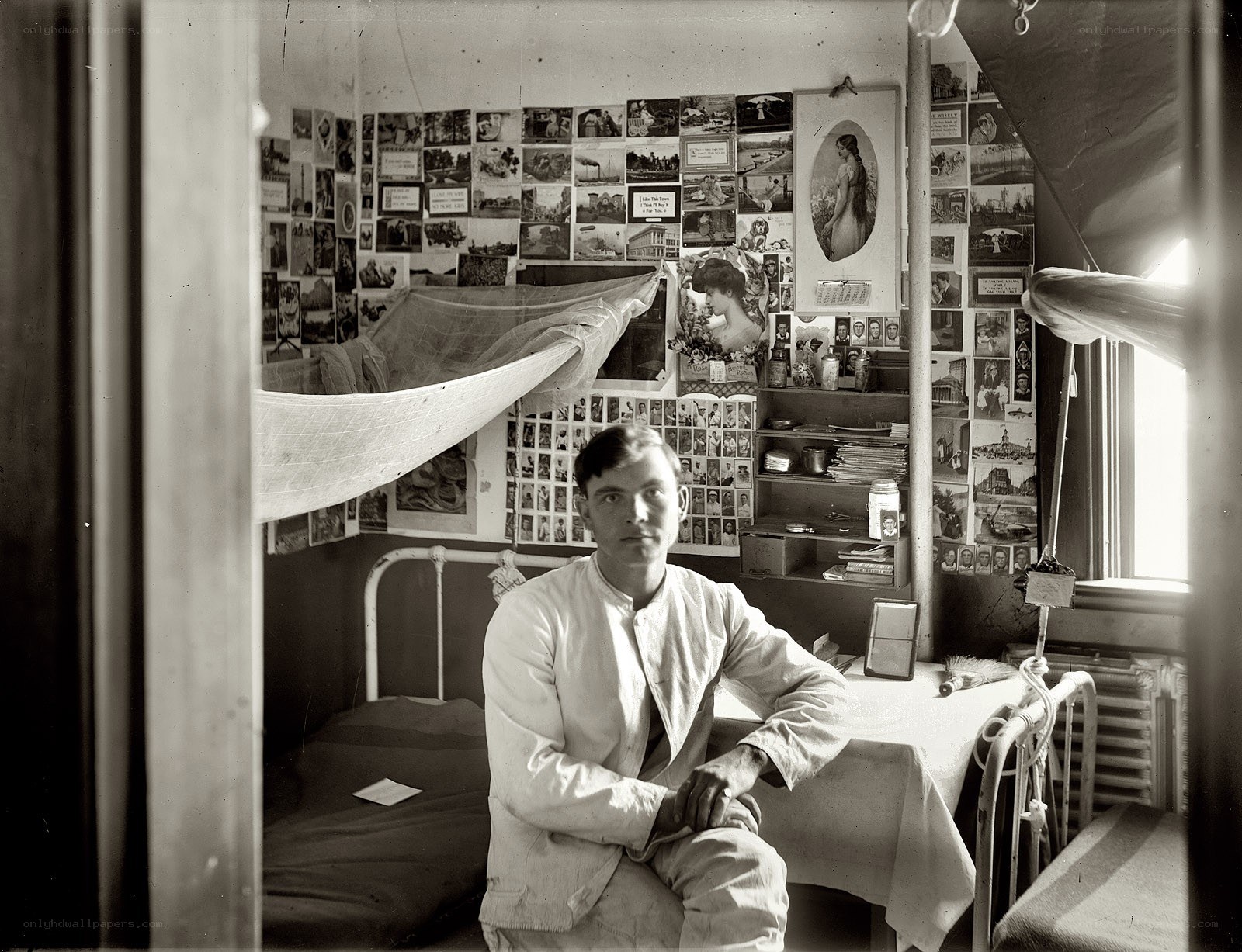 Soldier in hospital room