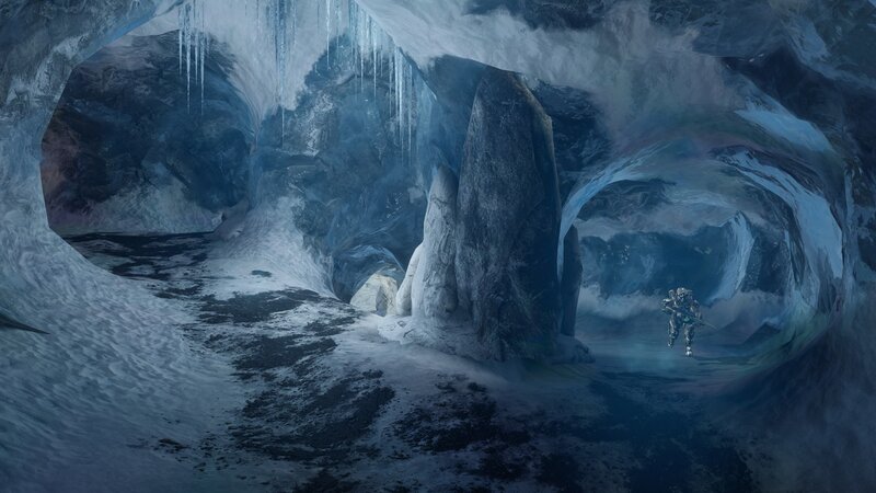 Soldier in Icy Cave — Blue