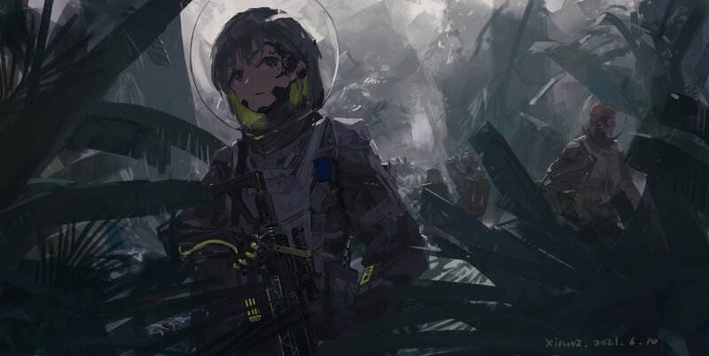 Soldier in Jungle Armor — Gray