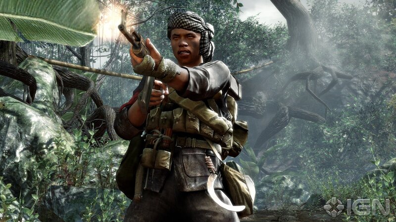 Soldier in Jungle — Green, Tense