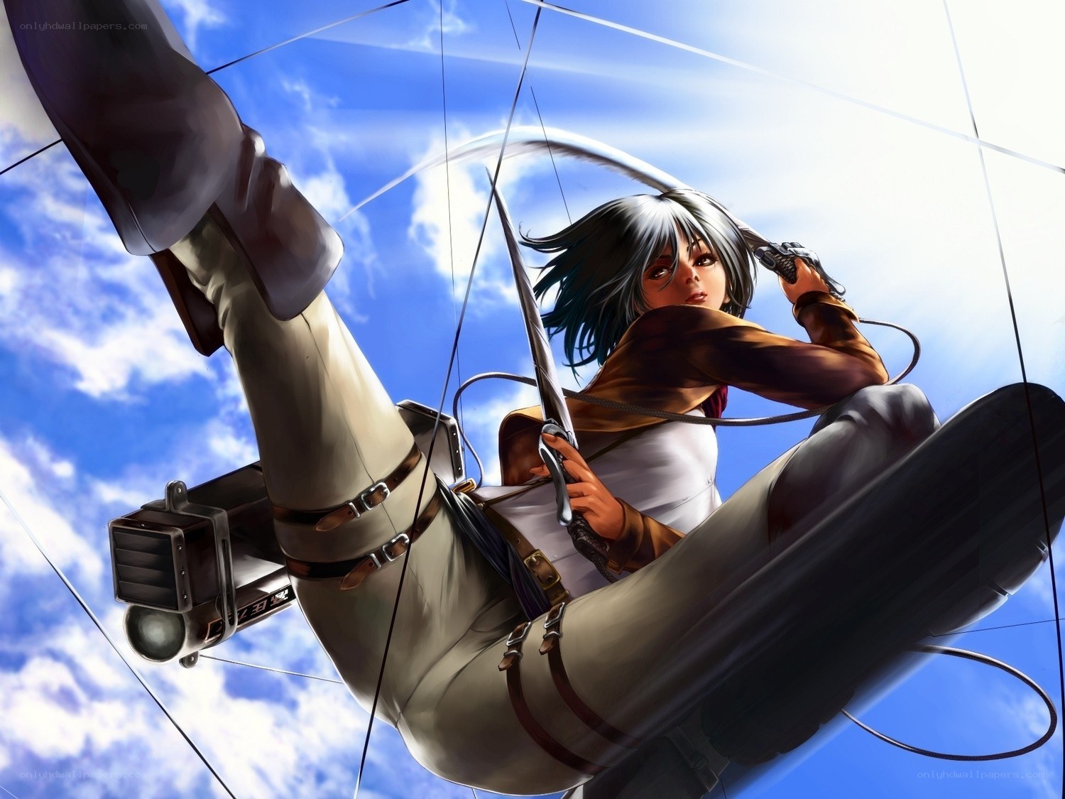 soldier in mid-air combat