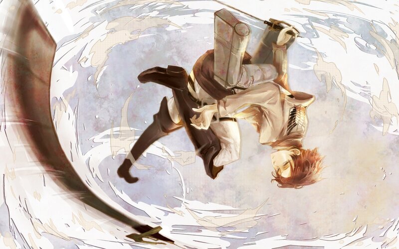 Soldier in Mid-air Combat — White