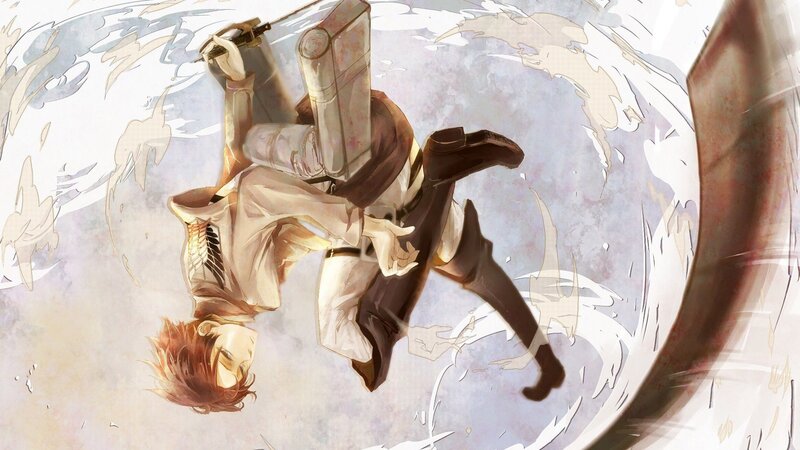 Soldier in Mid-air — White