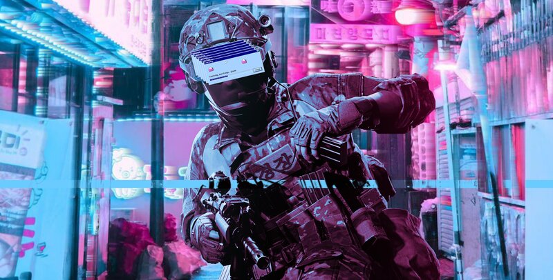 Soldier in Neon City
