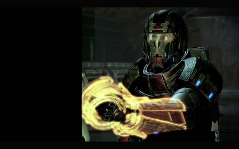 Soldier in Powered Armor — Black, Dramatic